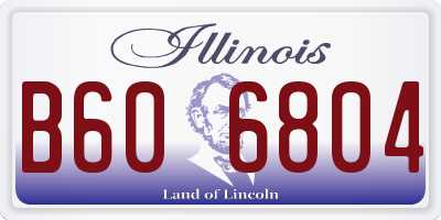 IL license plate B606804
