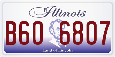 IL license plate B606807