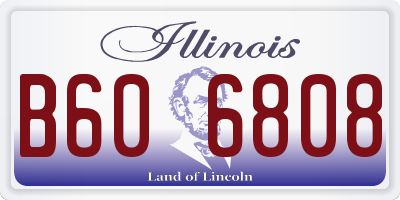 IL license plate B606808