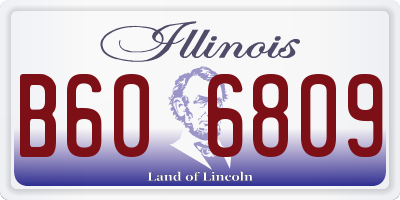 IL license plate B606809