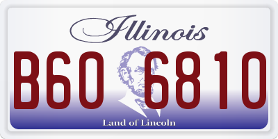 IL license plate B606810