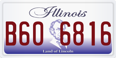 IL license plate B606816