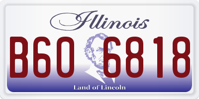IL license plate B606818