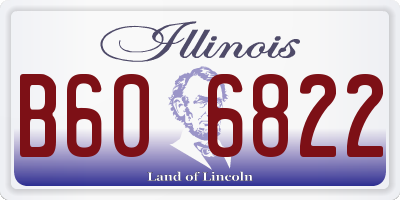 IL license plate B606822