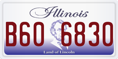 IL license plate B606830