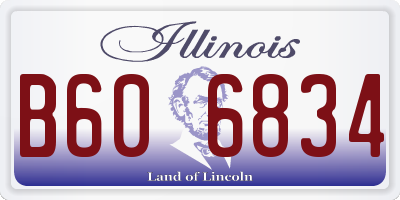 IL license plate B606834