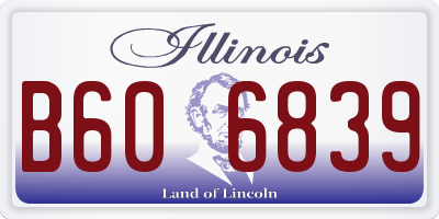 IL license plate B606839