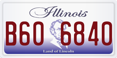 IL license plate B606840