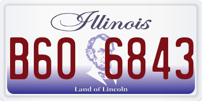 IL license plate B606843