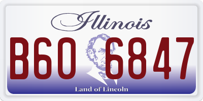 IL license plate B606847