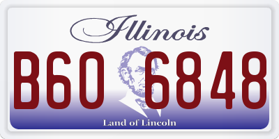 IL license plate B606848