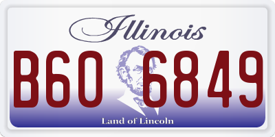 IL license plate B606849
