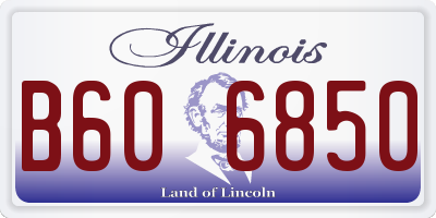 IL license plate B606850