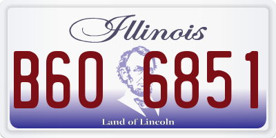 IL license plate B606851