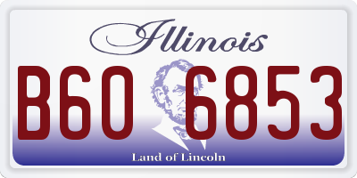 IL license plate B606853