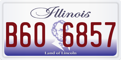 IL license plate B606857