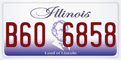 IL license plate B606858