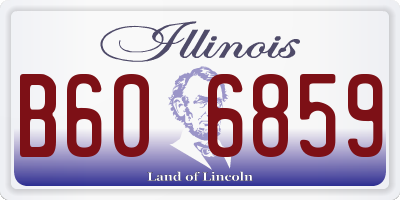 IL license plate B606859