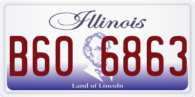 IL license plate B606863