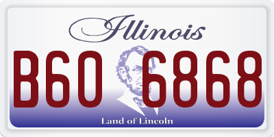 IL license plate B606868