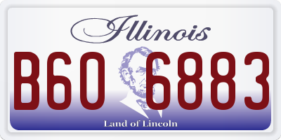 IL license plate B606883