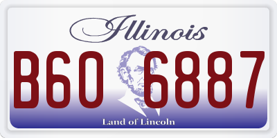 IL license plate B606887