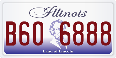 IL license plate B606888