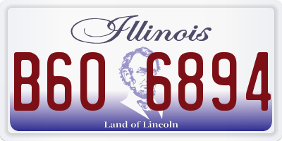 IL license plate B606894