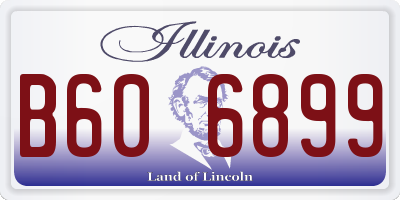 IL license plate B606899