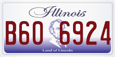 IL license plate B606924