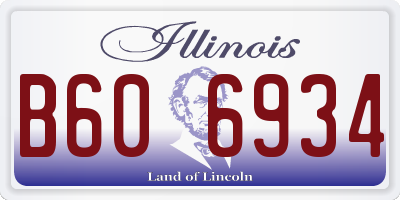 IL license plate B606934