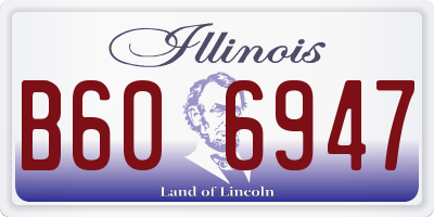 IL license plate B606947