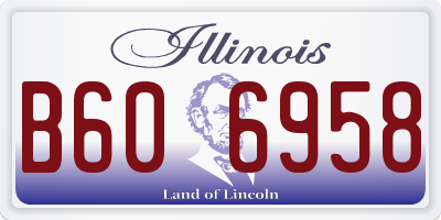 IL license plate B606958