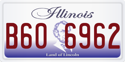 IL license plate B606962
