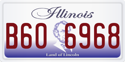 IL license plate B606968