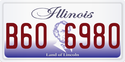 IL license plate B606980