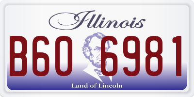 IL license plate B606981