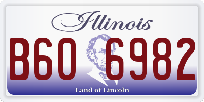 IL license plate B606982