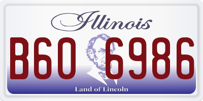 IL license plate B606986