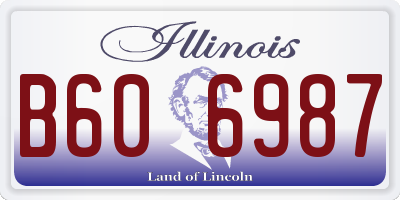 IL license plate B606987
