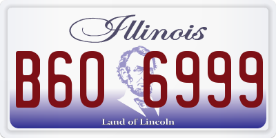 IL license plate B606999