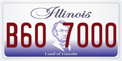 IL license plate B607000