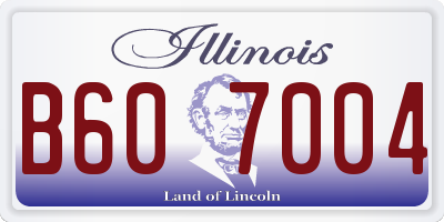 IL license plate B607004