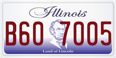 IL license plate B607005