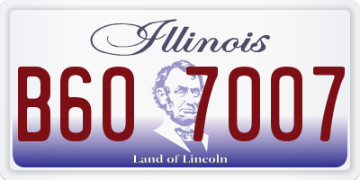 IL license plate B607007