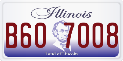 IL license plate B607008