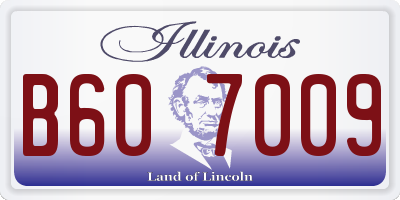 IL license plate B607009