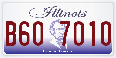 IL license plate B607010