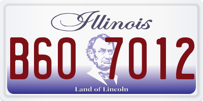 IL license plate B607012