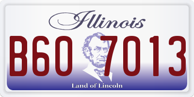 IL license plate B607013